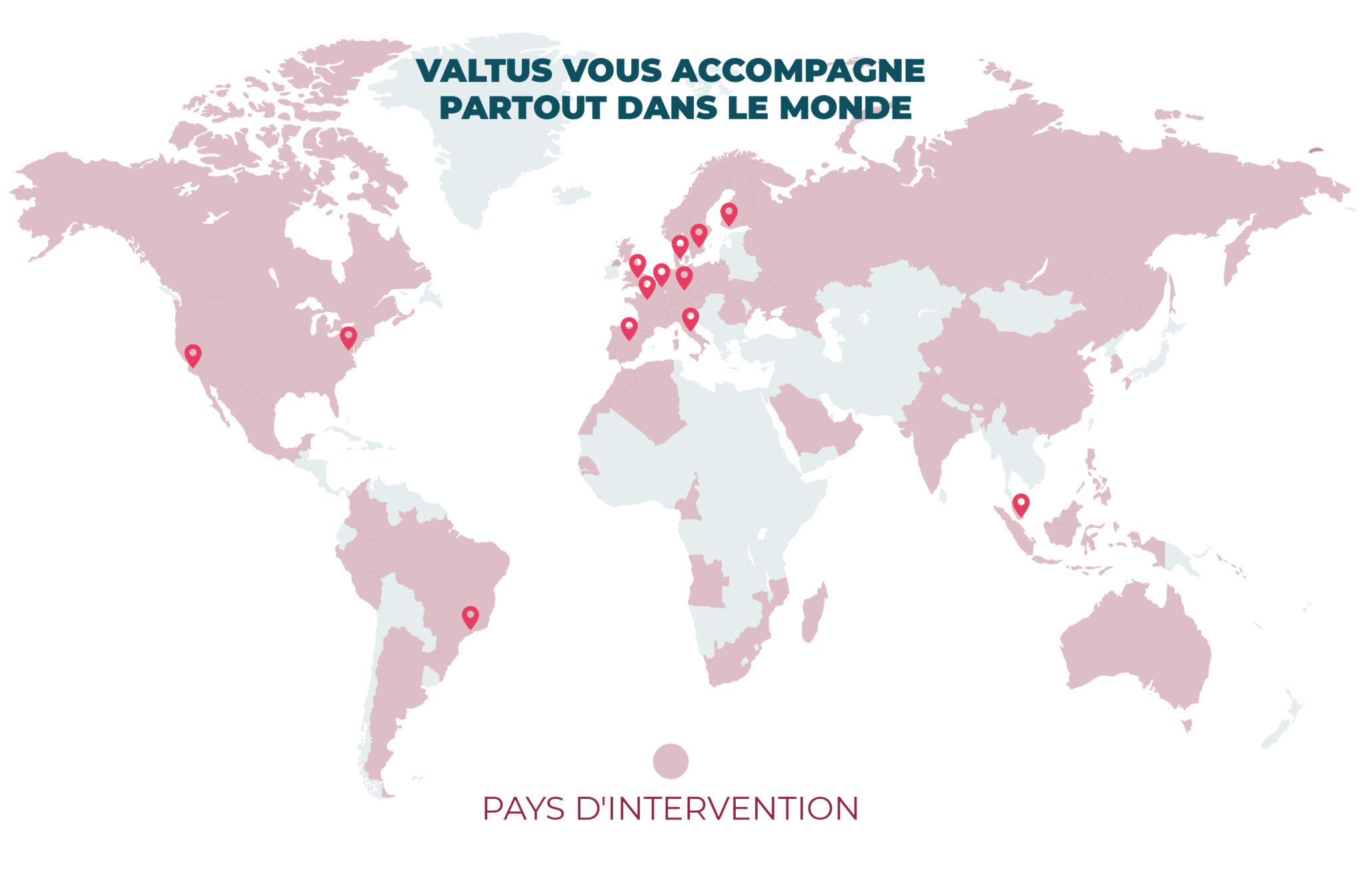 Valtus dans le monde