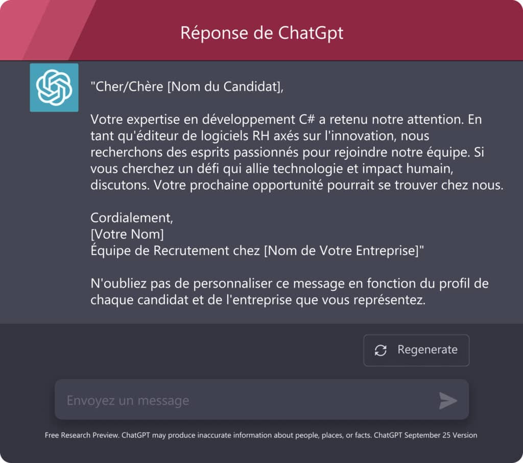 ChatGPT : 4 usages possibles en ressources humaines - Réponse ChatGPT - Valtus